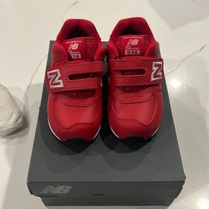 Red Leather New Balance Sneakers